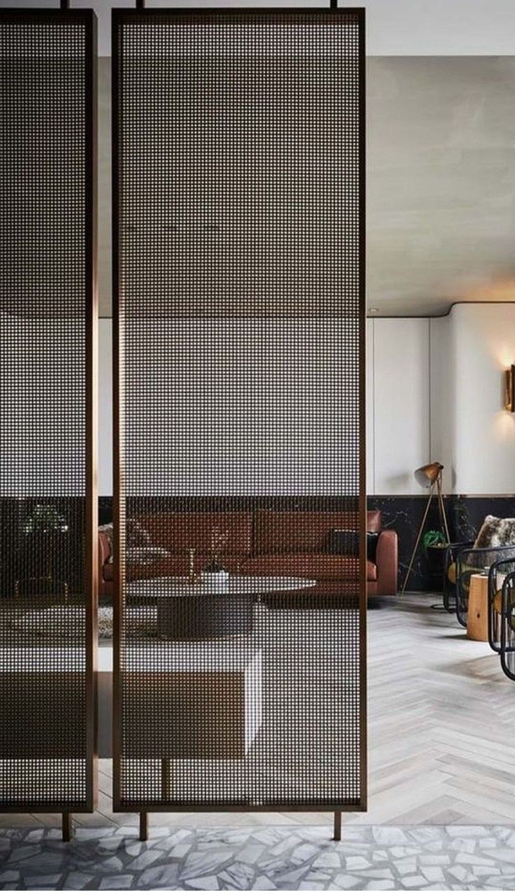 Metal mesh partition and room divider by AZTRO