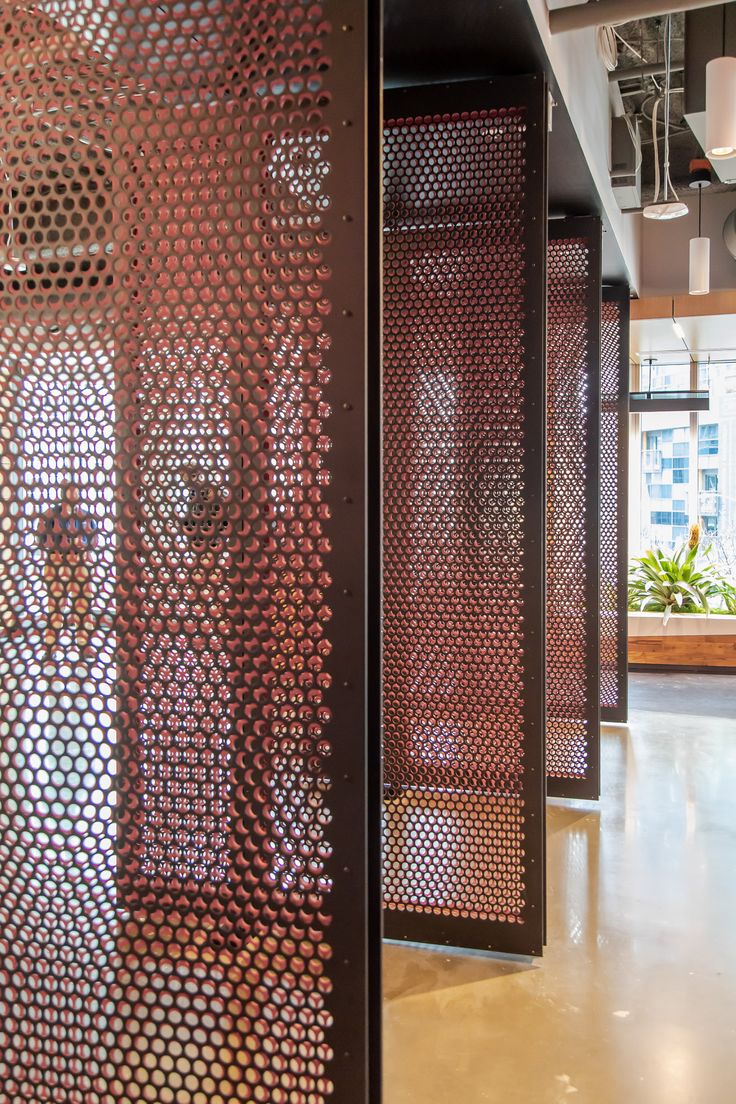 Metal mesh partition and room divider by AZTRO