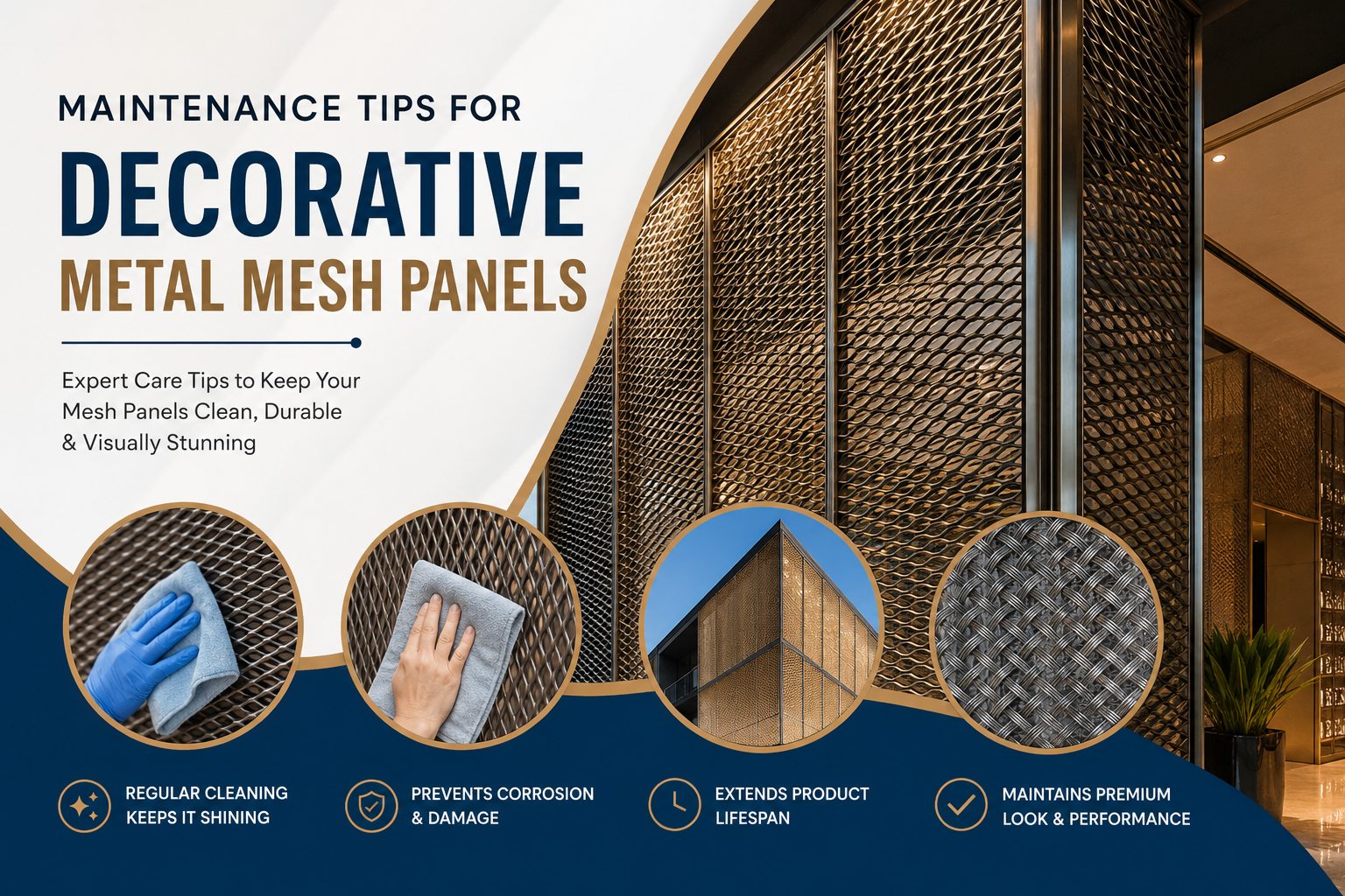 Maintenance Tips for Decorative Metal Mesh Panels