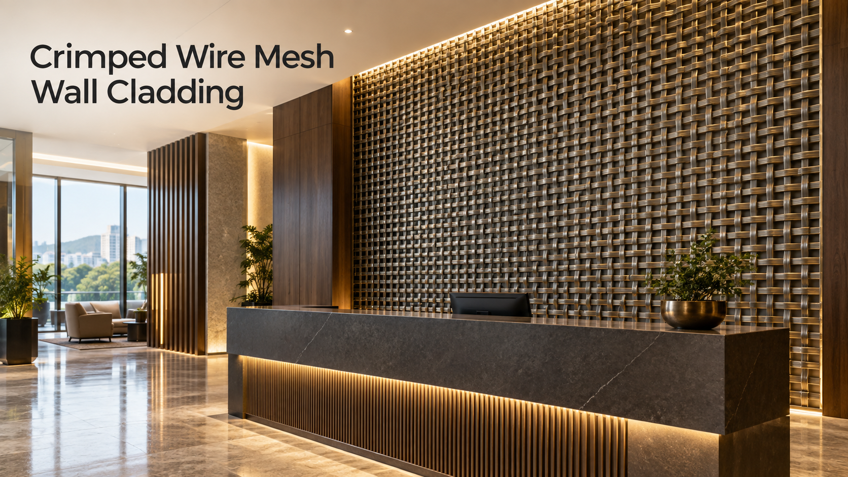 Using Crimped Wire Mesh for Interior Wall Cladding and Feature Walls